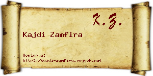 Kajdi Zamfira névjegykártya